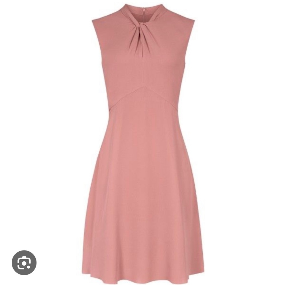 Reiss Beauvoir Twist Neck Dress